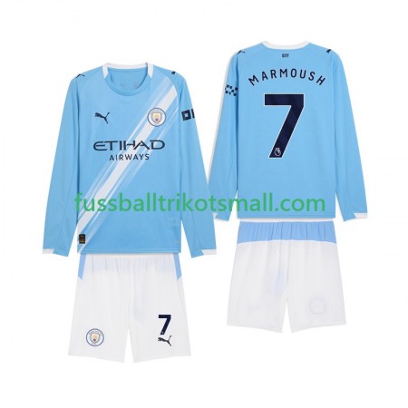 Fußballtrikots Manchester City Omar Marmoush 7 Kinder 2025-2026 Langarm Heimtrikotsatz kaufen